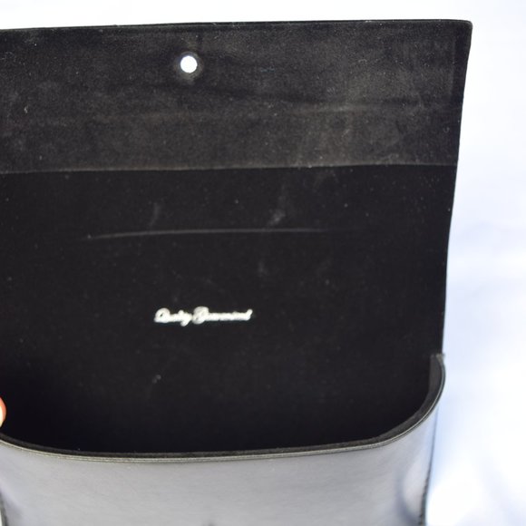 Rag & Bone Sunglasses Eyeglasses Case ,Black Soft Leather, Black Drawstring Bag - Picture 6 of 12